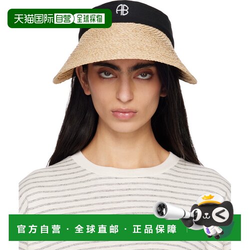 香港直邮ANINE BING 女士 驼色 & 黑色 Venus 遮阳帽 A1212328NAT