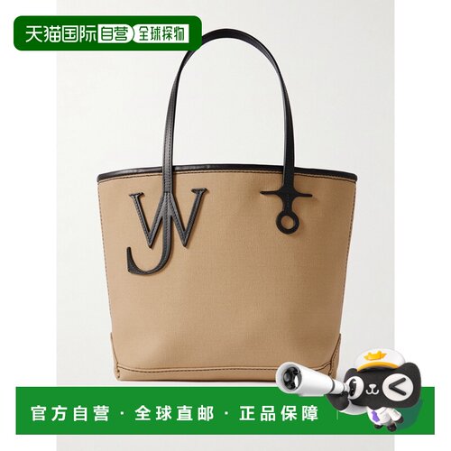 1h可退 香港直邮J.W. Anderson 女士 Anchor 小号皮革饰边帆布手