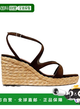 香港直邮Jimmy Choo 方头坡跟凉鞋 AYLA85CUG厚底