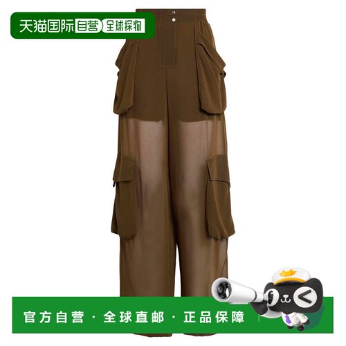 香港直邮Pinko 品高 女士 休闲长裤 green绿色 舒适时尚休闲裤