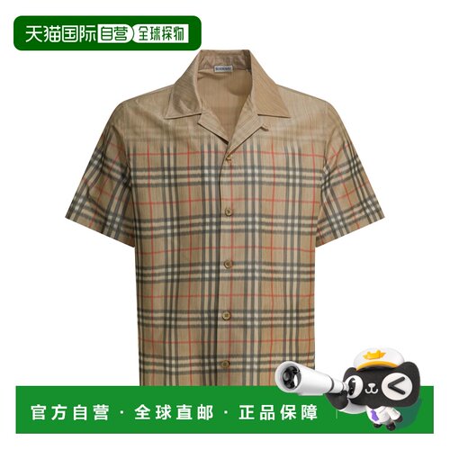 1h可退 香港直邮BURBERRY 男士衬衫 8119159 SS2026 浅棕色 