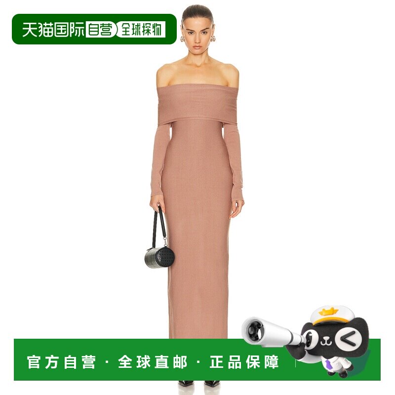 1h可退 美国直邮alaia 女士 ALAÏA 露肩连衣裙(裸色) AA9R23594M8