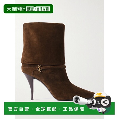 1h可退 Saint Laurent 圣罗兰 女士 Ricky 绒面革靴 8013高跟女靴