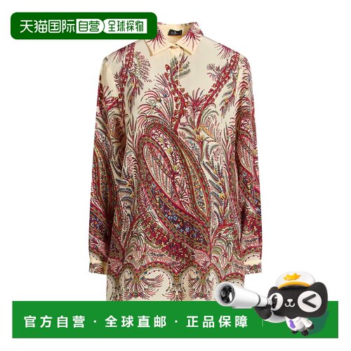 香港直邮Etro 艾特罗 女士 Blouses 花朵衬衫 beige米色 舒适时尚