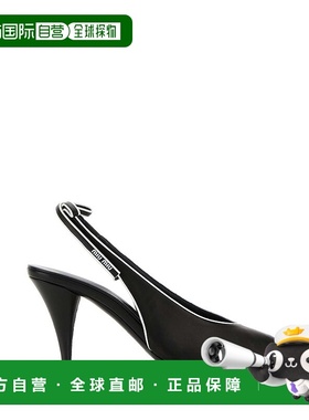 香港直邮Miu Miu 缪缪 女士 黑色纳巴革凉鞋 5X432EF085038高跟鞋