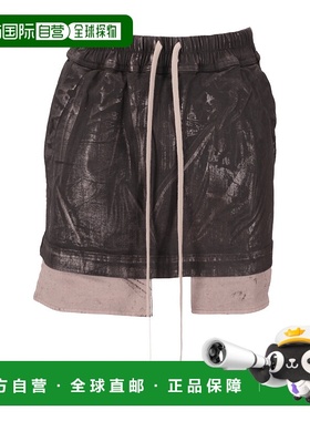 1h可退 香港直邮Rick Owens Drkshdw 抽绳半身裙 DS02E7321SBZMC