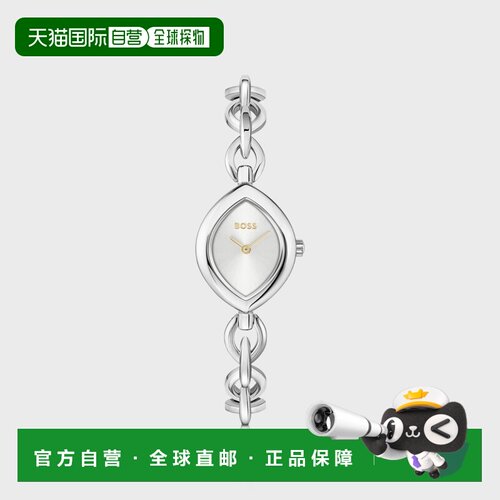 自营欧洲直邮HUGO BOSS雨果 Fiora女士银色不锈钢腕表