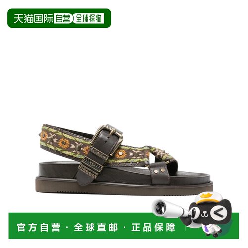 香港直邮ASH 女士凉鞋 UNICA02AFRIC SS2026 绿色 针扣开合平底凉