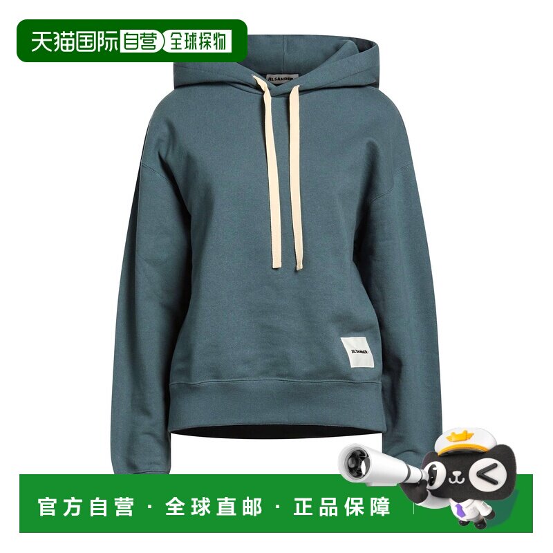 香港直邮Jil Sander 吉尔 桑达 女士 连帽卫衣 blue蓝色 舒适时尚