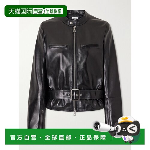 LOEWE 罗意威 女士 皮革骑士夹克 S359Y34LAV