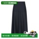 香港直邮Jil 女士 Sander 1h可退 吉尔 桑达 褶皱中长半身裙 J04M