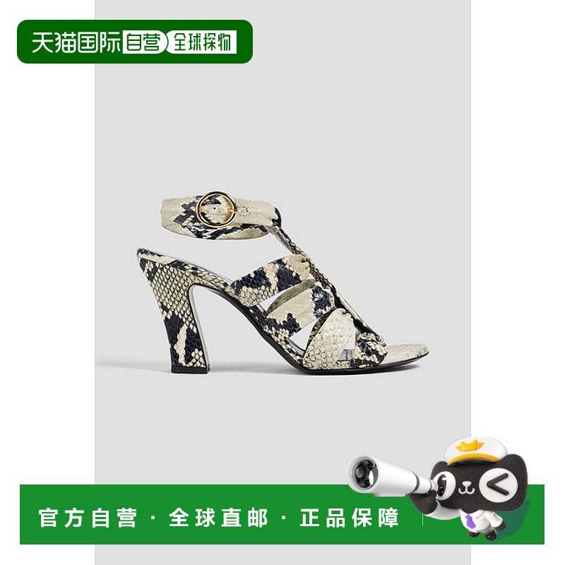 1h可退 香港直邮KHAITE 女士 Perth 蛇皮质感凉鞋 F3050803121NAT