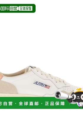 1h可退 香港直邮AUTRY 女士 MEDALIST 低帮皮质绒面革训练鞋 AULW