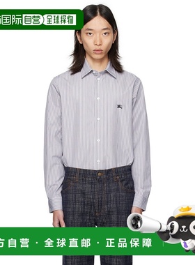 1h可退 香港直邮Burberry 巴宝莉 男士 黑色 & 白色 Striped Cott