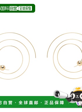 1h可退 香港直邮alaia 女士 金色 Thin Spiral 耳饰 AA2B128LA043