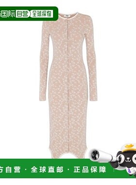 香港直邮Fendi 提花连衣裙 FZDD42ATPW长袖修身