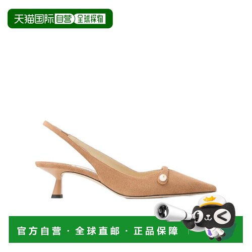 Jimmy Choo 珠饰裹踝低跟鞋皮鞋 AMITA45SUETOFFEE女鞋