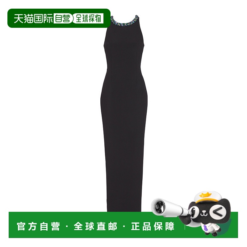 香港直邮Balmain 无袖刺绣长款连衣裙 GF1RP438PD38