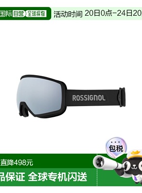 自营欧洲直邮Rossignol Izar黑色聚酯纤维防雾滑雪镜男女通用