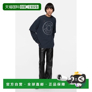 上衣男装 欧洲直邮ACNE T恤长袖 分层效果Logo 艾克妮
