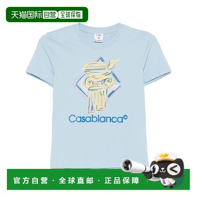 1h可退 香港直邮Casablanca 女士 DIAMOND COLUMN T-SHI 印花合身