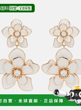 1h可退 香港直邮Self-Portrait 女士 珐琅耳环 white白色 舒适时