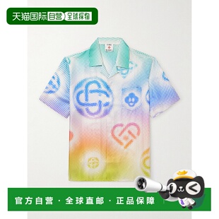 印花斜纹丝绸衬衫 1h可退 Halftone 男士 MSP 香港直邮Casablanca