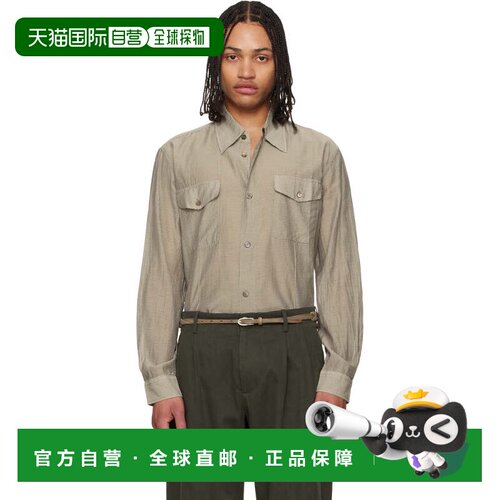 香港直邮Our Legacy 男士 驼色 Plough 衬衫 M2262PHGGridCloudCo