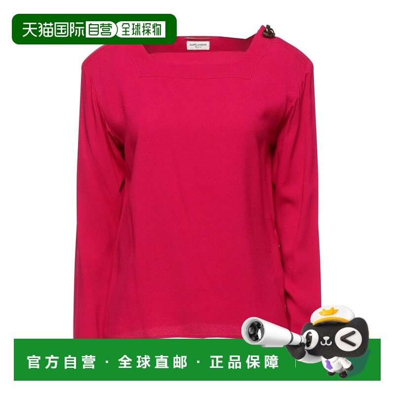 1h可退 香港直邮Saint Laurent 圣罗兰 女士 上衣 pink粉色 舒适,女装/女士精品,T恤,淘宝优惠券,粉丝福利购,淘宝优惠卷