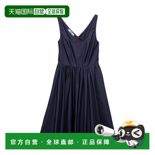 香港直邮Prada 棉质帆布连衣裙 P3O5616NTSOOO普拉达吊带
