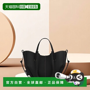 自营欧洲直邮POLENE Cyme Mini女士单肩包手提包黑色小牛皮