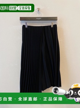 香港直邮Saint Laurent 褶皱半身裙 758760Y5H68a字裙