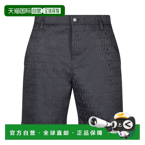 1h可退 香港直邮MOSCHINO 男士短裤 031326150555 CO 黑色 Oversi