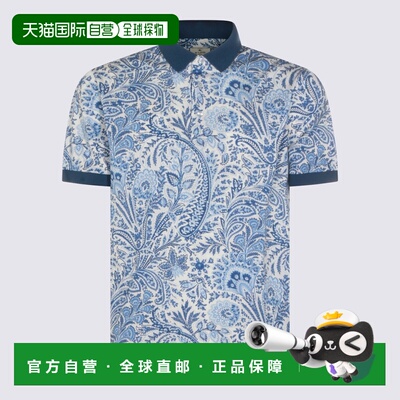 1h可退 香港直邮ETRO 男士T恤 MRMD0004AKF83X0801 SS2026 浅蓝色