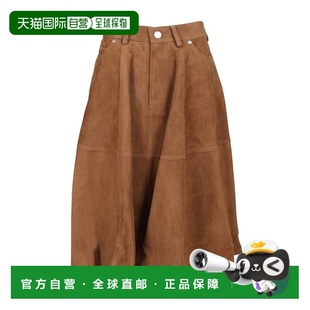 1h可退 香港直邮Ami Paris 女士 绒面革半身裙 H25FSK437LH005921