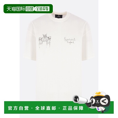 香港直邮Represent 男士 Thoroughbred 手绘小狗宽松款T恤 MLM100