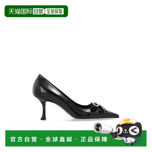 1h可退 香港直邮JIMMY CHOO 女士高跟鞋 AURIA70BSVBLACKCRYSTAL