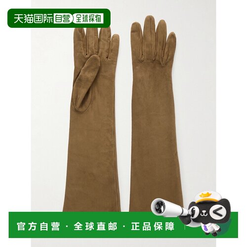 香港直邮Brunello Cucinelli 布内罗 古奇拉利 女士 绒面革手套 M