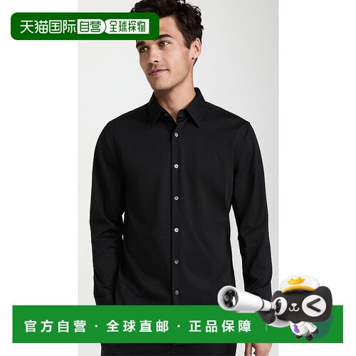 香港直邮THEORY 希尔瑞 男士 Sylvain 挺括衬衫 black黑色 舒适时
