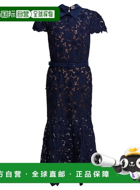 1h可退 香港直邮Self-Portrait 女士 蕾丝喇叭连衣裙 RS26171MNNA