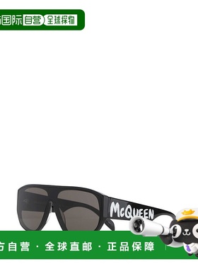 1h可退 香港直邮mcqueen 亚历山大 麦昆 女士 logo印花大框太阳眼