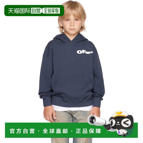 香港直邮off-white 女童 海军蓝 Type 儿童连帽衫童装 OBBB001S26