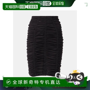 001288 香港直邮The Attico 女士 褶皱高腰针织迷你半身裙