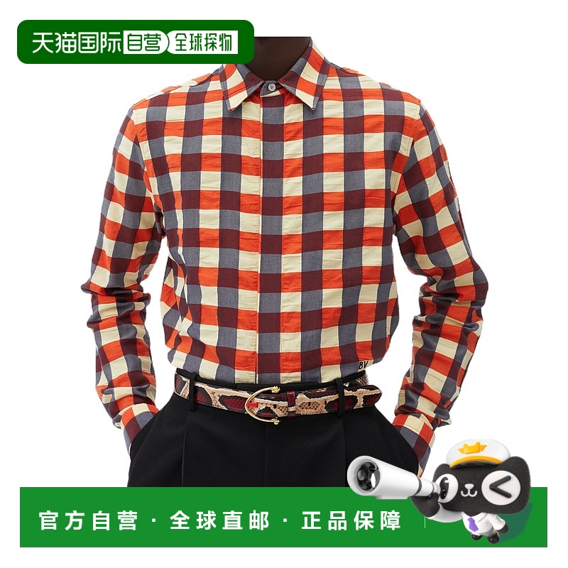 香港直邮Bottega Veneta BV 25SS 长袖衬衫 Men格子