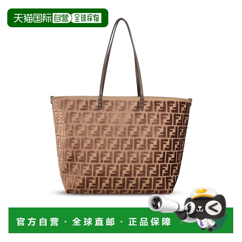 香港直邮FENDI 25FW Roll FF 提花大号托特包 Women
