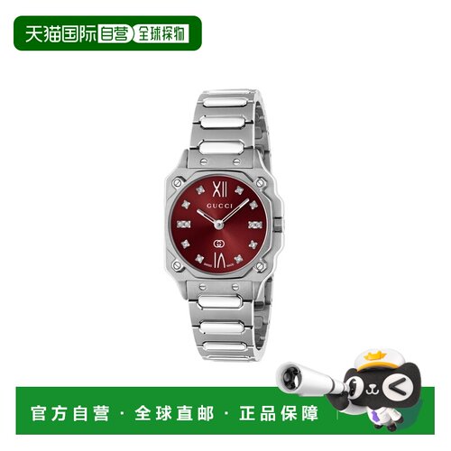 自营欧洲直邮GUCCI古驰 G-Flat女士精钢腕表24mm
