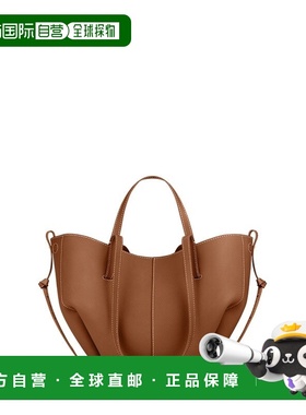 自营POLENE Cyme Mini女士驼色小牛皮单肩包