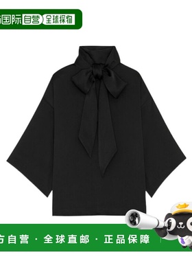 香港直邮Saint Laurent 高花结领罩衫 740381Y3G36