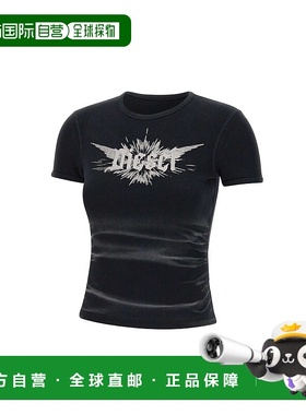 1h可退 香港直邮Diesel 迪赛 女士 and Polos T恤黑色T恤 A142310