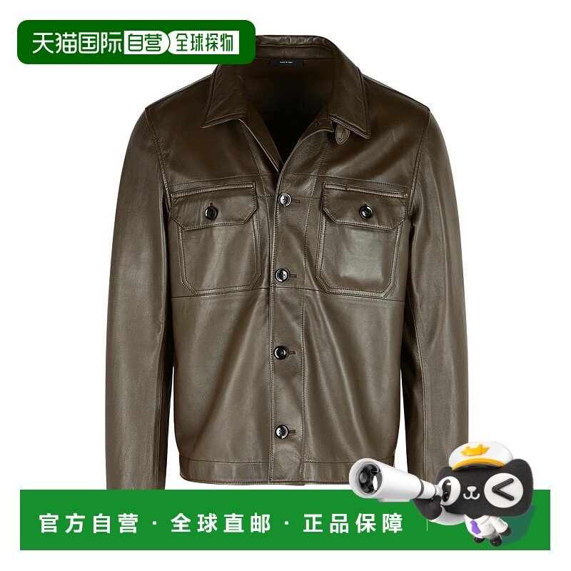 香港直邮Tom Ford 长袖皮夹克 LJS001LMN022KB372